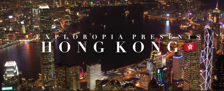 Hong Kong at Night by Drone