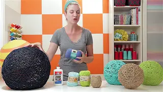 How to make a lampshade, lanterns, and yarn globes